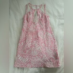Lilly Pulitzer Pink and White Shell-Print Shift Dress